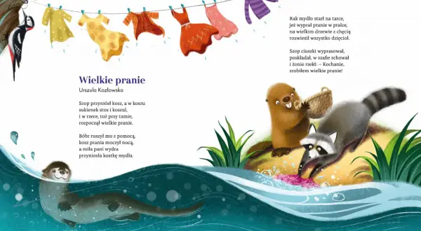 Wielkie pranie bobra, szopa i wydry. Wiersze o porach roku znanych poetów.