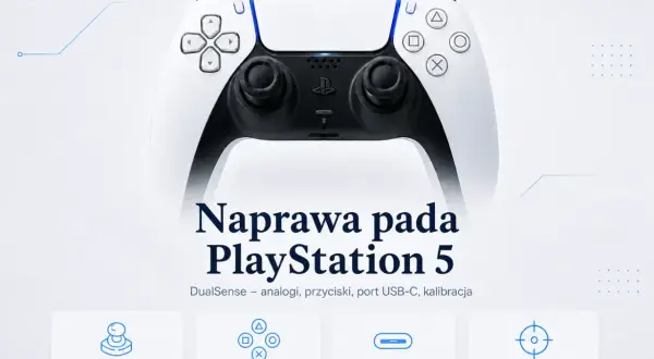 Naprawa pada PlayStation 5 DualSense: wymiana analogów, przycisków, portu USB-C, czyszczenie i kalibracja.
