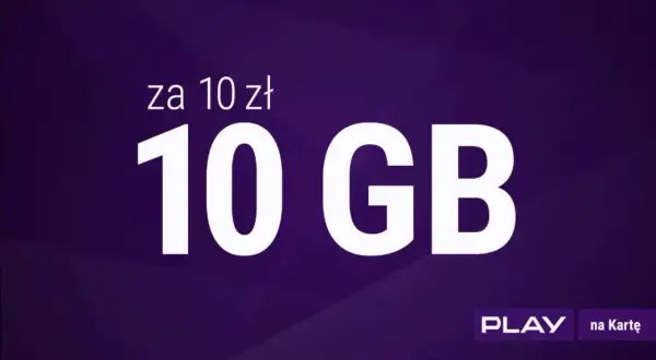 Czy 10 GB internetu to dużo? Oferta PLAY na Kartę: 10 GB za 10 zł.