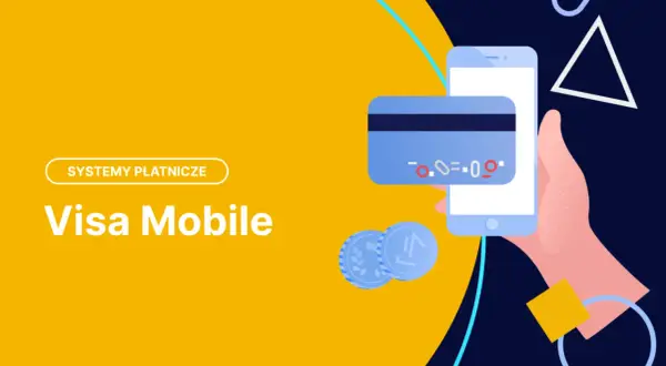Płatności mobilne z Visa Mobile: smartfon, karta i monety symbolizują wygodne transakcje.