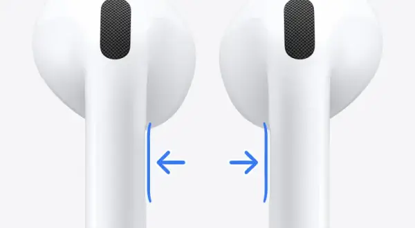 AirPods: Funkcje przycisku na etui i sterowanie słuchawkami