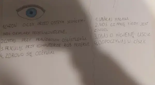 Jak chronić wzrok i słuch - skuteczne plakaty edukacyjne
