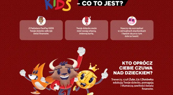 Jak założyć konto dla dziecka? PeoPay KIDS to pakiet, dzięki któremu dziecko odkryje świat finansów, nauczy się oszczędzać i będzie mieć własną kartę.