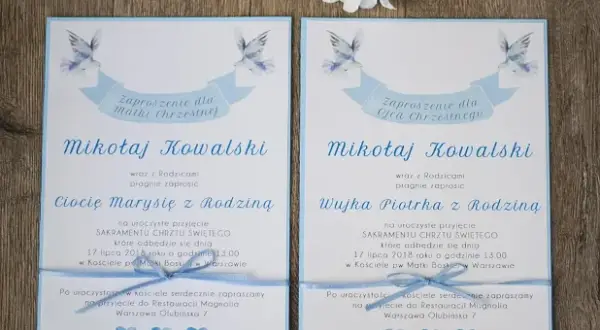 Jak stworzyć wzruszające zaproszenie na chrzest dla chrzestnej?