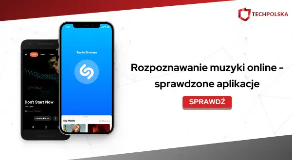 Aplikacja do rozpoznawania muzyki Shazam na ekranie telefonu. Sprawdź, jak łatwo zidentyfikować utwór.