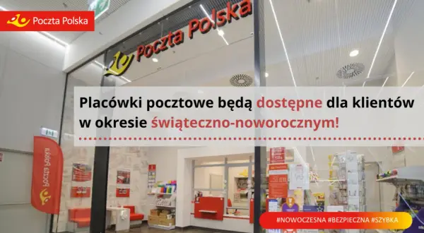 Poczta: Godziny otwarcia, weekend, święta unikaj kolejek!