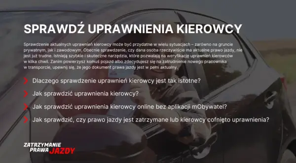 Sprawdź uprawnienia kierowcy. Dowiedz się, jak zweryfikować prawo jazdy i uniknąć problemów z krajowym rejestrem zatrzymanych praw jazdy.