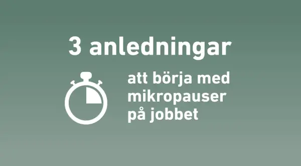 3 anledningar att börja med mikropauser på jobbet. En ikon av en tidmätare symboliserar vikten av korta pauser.