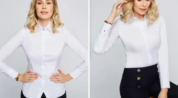 Elegancka biała koszula damska, idealna do pracy i na co dzień. Dowiedz się, jak nosić białą koszulę damską, by wyglądać stylowo.