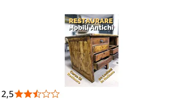 Corso per imparare come diventare restauratore di mobili antichi. 20 lezioni in italiano.