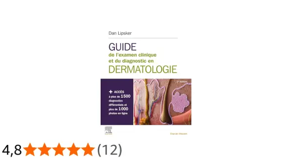 Guide de l'examen clinique et du diagnostic en dermatologie, avec accès à plus de 1500 diagnostics différentiels et 1000 photos en ligne.