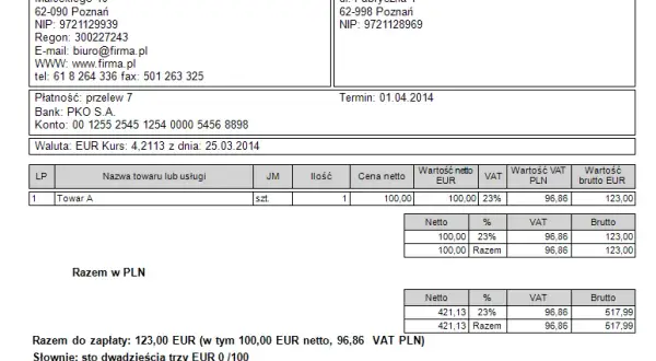 Przeliczanie faktur w euro na PLN: kursy VAT i PIT/CIT - poradnik