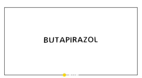 Napis "BUTAPIRAZOL" na białym tle. To nazwa maści, która może pomóc w leczeniu bólu.