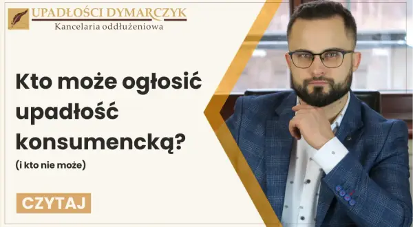 Kto może ogłosić upadłość konsumencką? Dowiedz się, kto kwalifikuje się do oddłużenia. Mężczyzna w garniturze z okularami.