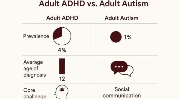 Porównanie ADHD i autyzmu u dorosłych: rozpowszechnienie, wiek diagnozy i główne wyzwania. Choroby mylone z autyzmem.