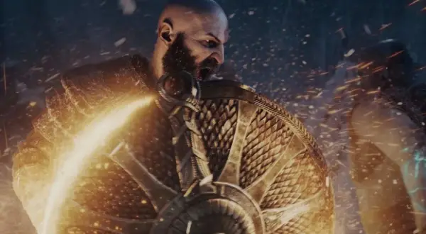 Kratos im Kampf, umgeben von Funken. Neue God of War News lassen Fans auf neue Abenteuer hoffen.