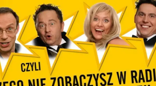 Skład kabaretu pod Wyrwigroszem: czworo rozbawionych artystów, którzy obiecują humor, którego nie zobaczysz w radiu ani w telewizji.