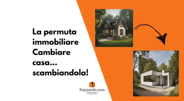 La permuta immobiliare per cambiare casa scambiandola. Due case, una tradizionale e una moderna, suggeriscono un acquisto con permuta.