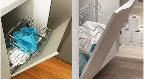 Jak ukryć kosz na pranie w szafce DIY? Estetyka i funkcja