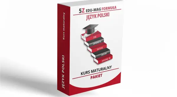 Pudełko z kursem "Język Polski" - jak przygotować się do matury z polskiego. Schody wiedzy: zapoznaj się, zrozum, zastosuj, zapamiętaj, zdaj.