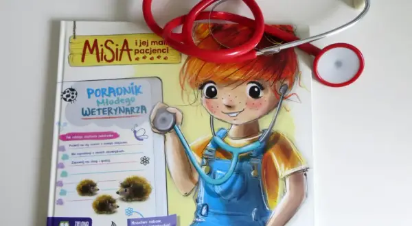 Misia i jej mali pacjenci – poradnik młodego weterynarza z jeżami i stetoskopem.