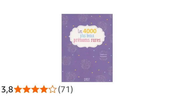 Couverture du livre "Les 4000 plus beaux prénoms rares", une mine d'inspiration pour trouver le prénom scolastique parfait.