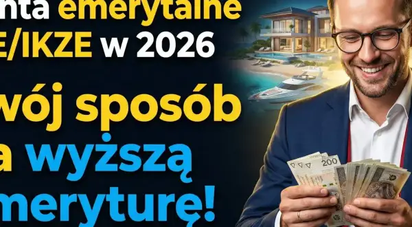 Uśmiechnięty mężczyzna z pieniędzmi, wizja luksusowej emerytury. Dowiedz się, gdzie najlepiej odkładać pieniądze na emeryturę, by zapewnić sobie komfort.