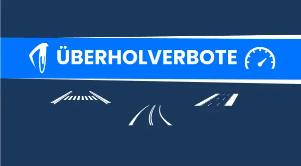 Überholverbote auf Straßen: Zebrastreifen, Kurven und Fahrspuren. VZ 340 warnt vor Gefahren.