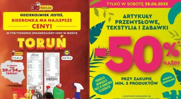 Biedronka promocja 50 na artykuły przemysłowe - brak aktualnej oferty