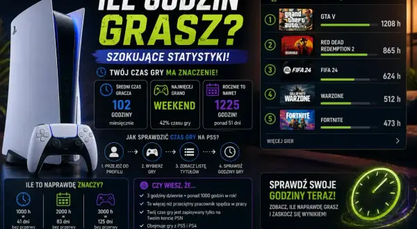 Sony Interactive Entertainment prezentuje statystyki czasu gry na PS5. Zobacz, ile godzin spędzasz na graniu i porównaj z innymi!