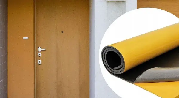 Rolka materiału izolacyjnego, idealna do pytania: czym ocieplić drzwi garażowe. Zapewnia ciepło i komfort.