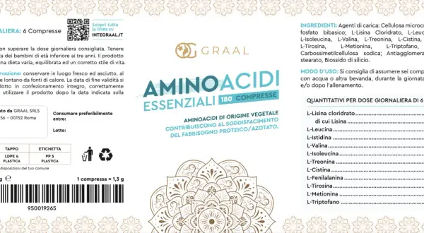 Integratori di aminoacidi essenziali quali sono: L-Lisina, L-Leucina, L-Istidina, L-Isoleucina, L-Valina, L-Treonina, L-Cistina, L-Fenilalanina, L-Tirosina, L-Metionina, L-Triptofano.