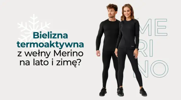 Para w czarnej bieliźnie termoaktywnej z wełny merino.