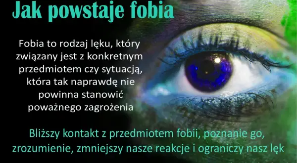 Jak powstaje fobia? To lęk związany z czymś, co nie stanowi zagrożenia. Zrozumienie fobii zmniejsza lęk.