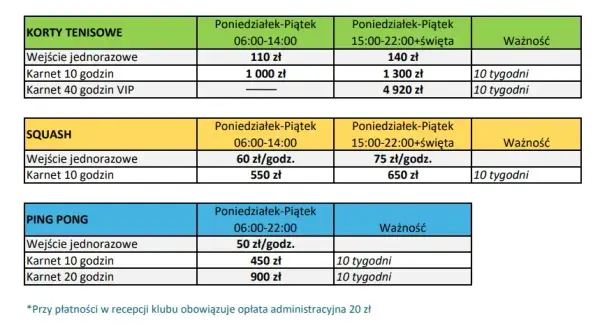 Squash Babice: Porównanie klubów, cenniki i rezerwacja kortów