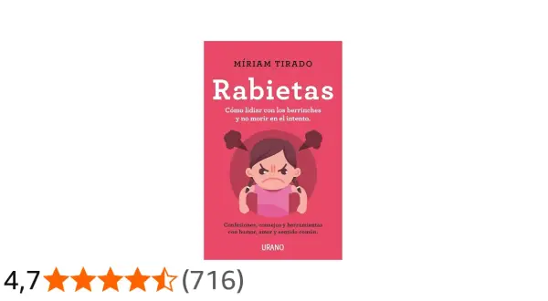Portada del libro "Rabietas", con una niña enfadada. Guía para padres sobre cómo manejar las rabietas de niños de 3 años.