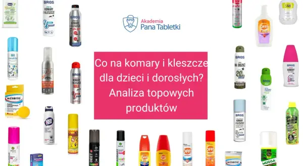 Kolekcja produktów do ochrony przed komarami i kleszczami, w tym spraye i plastry. Ten repel spray to część analizy najlepszych środków.