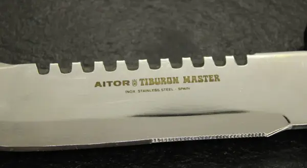Hoja de cuchillo Aitor Tiburón Master, acero inoxidable, fabricado en España.