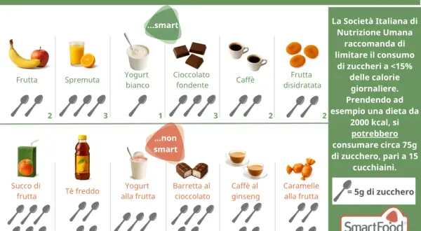 Scopri quanti grammi di zucchero al giorno si nascondono in cibi comuni, da frutta a caramelle, per una dieta più consapevole.