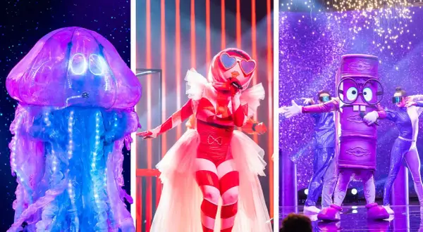 Masked Singer-vinnarna: en lysande manet, en godisklubba och en lila burk med dansare.