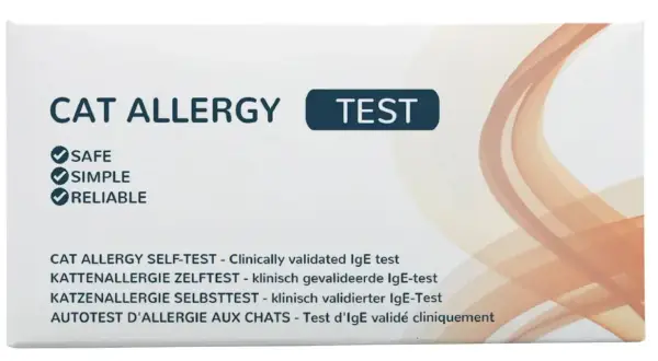 Katzenallergie Test-Kit. Wenn Sie Symptome einer Katzenallergie haben, hilft dieser sichere, einfache und zuverlässige Selbsttest.