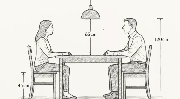 Lampa nad stołem: Idealna wysokość, by nie raziła w oczy!
