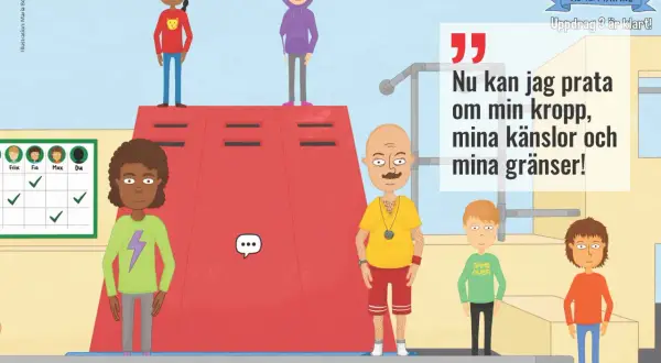 Barn pratar om sin kropp, känslor och gränser. En del av kampanjen "Stopp! Min kropp!".