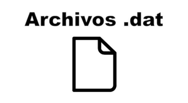Icono de archivo con texto "Archivos .dat". ¿Qué es un archivo .dat?