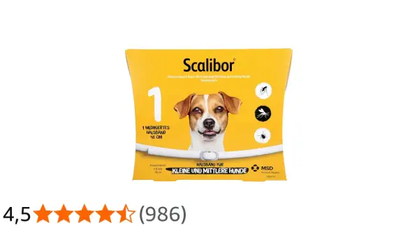Scalibor Halsband für kleine Hunde, schützt vor Parasiten. Informieren Sie sich über mögliche Scalibor Halsband Nebenwirkungen.
