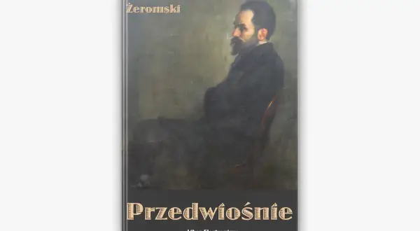 Portret Stefana Żeromskiego na okładce książki "Przedwiośnie".
