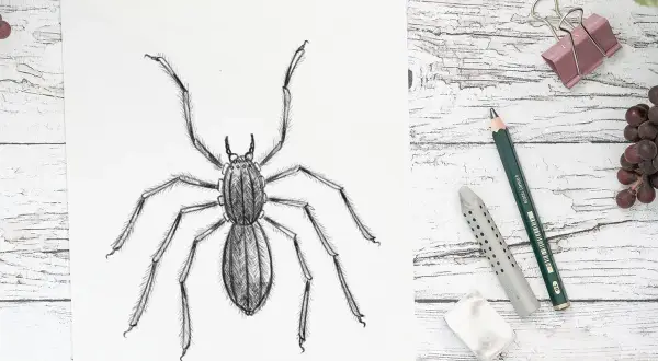 Spinne malen: Einfache Schritt-für-Schritt-Anleitung für Anfänger