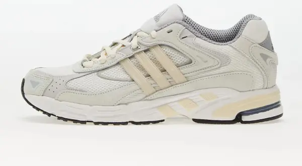 Białe buty sportowe adidas Response CL z beżowymi akcentami, idealne na codzienne treningi i spacery.