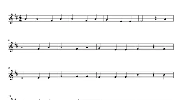 Nuty do druku dla dzieci z piosenką "O Come, Little Children". Prosta melodia, idealna do nauki gry na instrumencie.