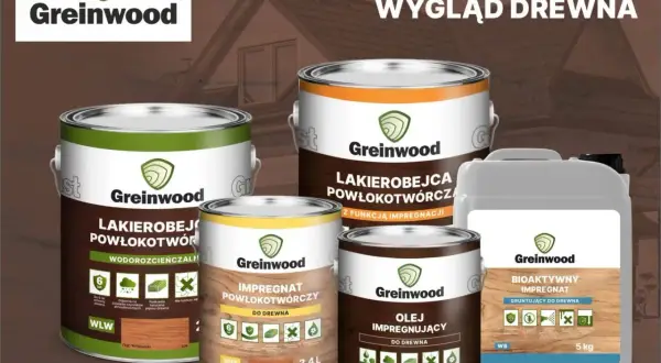 Produkty Greinwood: lakierobejca, impregnat i olej do drewna. Zapewniają trwałość i naturalny wygląd drewna. Idealny grunt do drzewa.